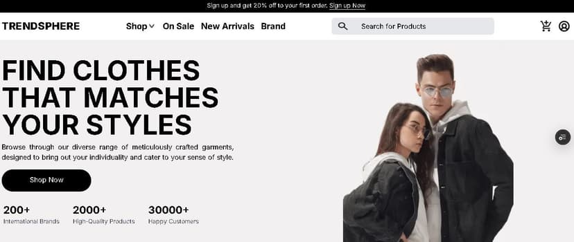 E-Commerce Website Landing Page