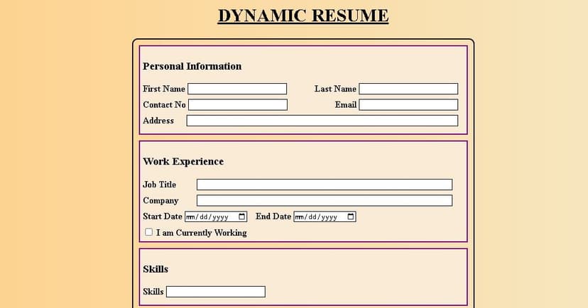 Dynamic Resume